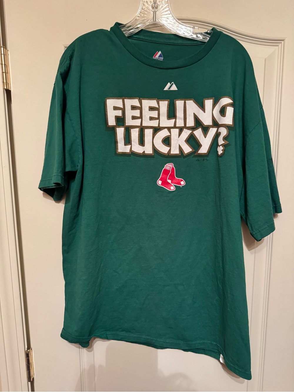 Vintage Majestic Feeling Lucky Boston Red Sox Green Shirt Men's Size XL